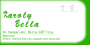 karoly bella business card